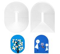 2uds Troqueles de Borde Ovalado y Troqueles de Metal con Forma de Arco para Hacer Tarjetas, Troqueles de Corte Plantillas de Corte para Álbumes de Recortes Bricolaje Tarjetas Decoración