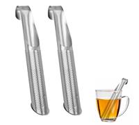 2uds Tubo Infusor de Té, Difusores de Té de Acero Inoxidable Filtro Infusor de Té Reutilizable Difusor de Intervalo de Té Infusor de Té de Malla Fina Tubo de Filtro de Té para Té Suelto