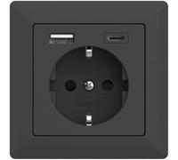2USB inChargePRO USB AC toma de corriente 15W 3A Antracita