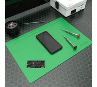 2UUL - Alfombrilla de trabajo de silicona resistente al calor, color verde