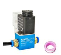 2V025-08 Electroválvula Neumática Eléctrica de Aire, 12 V, 24, 220, 2 Posiciones, Puertos, 1/4" Normalmente Cerrada, Conexión Manguera 6 mm y 8(Motor With Bracket,PC 6MM Fittings)