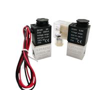 2V025-08 G1/4 NC Válvula Solenoide Aire Agua Aceite Bobina LED 2 Puertos 2 Vías CA 110 V, 220 V, 380 V, 12 V, 24 V CC 2V025(2V025-08 PC12 cord)