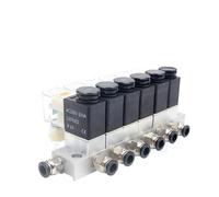 2V025-08 Válvula solenoide de 2 vías enchufable, normalmente cerrada, 12 V, 24 V, 220 V(Dc12v 6 in 6 Out)