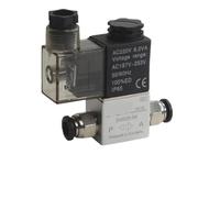 2V025-08 - Válvula solenoide de aire de 12 V, 24 V, 220 V, 2 posiciones, 2 puertos, válvula magnética de aire normalmente cerrada, manguera de 6 mm, 8 mm (manguera de 6 mm, AC110V)