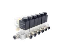 2V025-08 Válvula solenoide neumática de 2 vías, normalmente cerrada, 12 V, 24 V y 220 V.(DC12V 10 in 10 out)