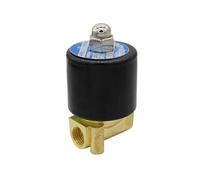 2W025-08 12V 24V 220V Electric Solenoid Water Valve Brass & Zinc Alloy Normally Closed Pneumatic Control Valve For Oil Air Gas(12V,Brass body)