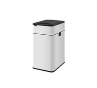 2WFYJNITP Cubierta de cocina Cubo de basura con sensor inteligente for el hogar tapa, baño, inodoro, cocina, sala estar, oficina, embalaje automático, botes gran capacidad para Office(Blanco,15L)