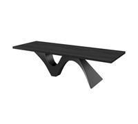 2WFYJNITP Mesa de Escritura Escritorio Ejecutivo Moderno, Espacioso Escritorio de Madera Fresno, estación Trabajo for PC con Pata Acero cartón Ondulado, Color Negro Escritorio(L)