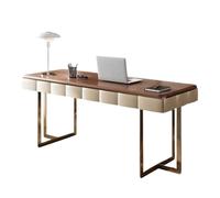 2WFYJNITP Mesa de Escritura Escritorio Minimalista for Oficina en casa con Espacio de Almacenamiento, Mesa Madera y Metal for Escribir, estudiar, Trabajar PC, marrón rústico Escritorio(S)