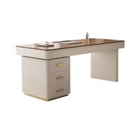 2WFYJNITP Mesa de Escritura Escritorios for Oficina en casa con cajones y Tomas de Corriente, Mesa Moderna Trabajo, Escritura Estudio archivador Escritorio(XL)