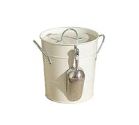 2WFYJNITP Vino - Cubitera de hielo de 3,5 litros de doble pared aislada con tapa y pala, de metal engrosado, para fiestas en la cocina del hogar, cócteles per le feste(blanco)