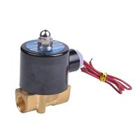 2WH 1/8 1/4 3/8 2Mpa Brass direct acting two position two way solenoid valve high pressure Water Valve(2WH12-06 G1-8,AC220V_1PC)