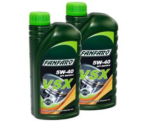 2x 1 Litro FANFARO Aceite de Motor Vsx 5W-40 Api Sn Audi BMW VW Aceite