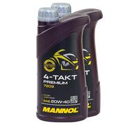 2x 1 Litro Mannol Aceite de Motor 4-TAKT Premium 7209 Contacto Api Sn 20W40