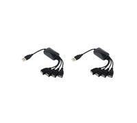 2X 1 Macho una 4 Hembra USB HUB Divisor Extender Cable USB 2.0 ExtensióN Cable de Datos Adaptador de Corriente Convertidor de Enchufe