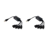 2X 1 Male to 4 Female USB HUB Splitter Extend Cable 2.0 Extension Data