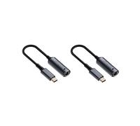 2X 140W Cargador Portátil 5V 9V 20V 7,4x0,6mm Hembra A USB C Tipo C PD Convertidor de Adaptador de Corriente de Carga Rápida Cable
