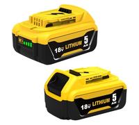 2X 18V 5.0Ah Recambio para Dewalt batería 18V para Dewalt batería DCB200 DCB201 DCB204 DCB101 DCB112 DCB115 DCB184 DCB180 DCB181 DCB182 con indicador LED