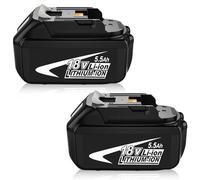 2X 18V 5.5 Ah BL1860B Reemplazo para Makita Batería 18V BL1860B BL1850B BL1860 BL1850 BL1840 BL1860B BL1830 BL1820 BL1815 BL1860 BL1860B