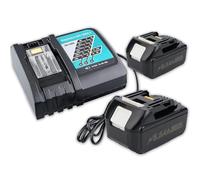 2X 18V 5500mAh BL1850 Batería de Repuesto para Makita Batería 18V con Cargador DC18RC para Makita 18V Bateria BL1860 BL1860B BL1850 BL1850B BL1840 BL1830B BL1820 BL1815
