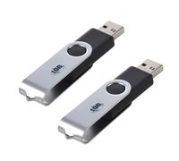 2X 1GB Negro USB 2.0 Palillo de Memoria de Flash Pluma Doble Dispositivo de Salto 2,17 PulgadaX 0,71 Pulgada X 0,24 Pulgada