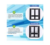 2X 2.5 Pulgadas Ssd a 3.5 Pulgadas Soporte Kit de Montaje de Unidad de Disco Duro Interno (Cables de Datos y Cables de Potencia Incluidos)