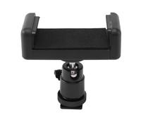 2X 2 En 1 Sostenedor del Clip del Teléfono Móvil Montaje de Adaptador de Zapata Caliente de Cabeza de Bola 360 Apto para Dslr Slr Cámara