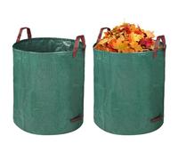 2X 272L Sacos para Desechos de Jardín Bolsas de Jardín Reutilizables Verde Saco de Basura para Jardín on Asas para Césped, Hojas, Residuos