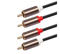 2X 2RCA Una 2 RCA Macho Cable de Audio Chapado En Oro Cable de Audio RCA 1M Home Theater DVD TV CD Amplificador Caja de Resonancia