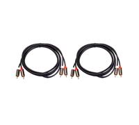 2X 2RCA Una 2 RCA Macho Cable de Audio Chapado En Oro Cable de Audio RCA 1M Home Theater DVD TV CD Amplificador Caja de Resonancia