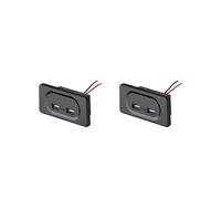 2X 4.8A Dual-USB Car Charger Socket 12V 24V para Motocicleta Auto CamióN ATV RV Bus Adaptador de Corriente Toma de Corriente Luz LED