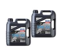 2x 4L Motocicleta 4T 10W-50 Street Bidón Plástico