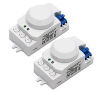 2X 5.8GHz System LED Microondas Sensor de Movimiento de 360 Grados Interruptor de Luz Detector del Cuerpo,