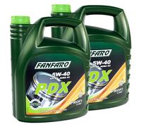 2x 5 Litro FANFARO Aceite de Motor Pdx 5W-40 Api Sn VW MB BMW GM Ford