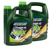 2x 5 Litro Original FANFARO Dsx 15W-40 Api CH-4 / Sl Aceite de Motor Engine Oil