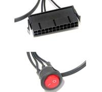 2x 50 cm 24 Pines Hembra ATX PSU PC Fuente de Alimentación Probador de Arranque Puente de Arranque