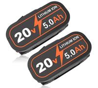 2X 5000 mAh WA3644 WA3645 Recambio Recambio para Worx 20V batería WA3645 WA3553 WA3556 WA3641 WA3605 WA3551 WA3572 WA3644 WA3645 WA3648 Batería con indicador LED