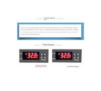 2X 7016A Controlador de Temperatura Digital 220V 30A con Termostato de Control de Temperatura de Alta Potencia Calefacción Refrigeración Sensor NTC