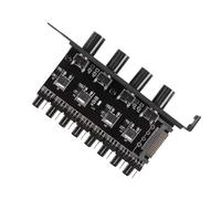 2X 8 Canales Cubo Del Ventilador Controlador de Velocidad Del Ventilador de Enfriamiento de 4 Perillas para la Caja de la Cpu Hdd Vga Pwm Fan i