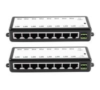 2X 8 Divisor de Poe Del Inyector de Poe Del Inyector para El Poder de la Cámara Del Poe de la Red Del Cctv Sobre Ethernet