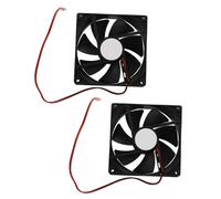 2X 90mm x 25mm 12V Ventilador de Enfriamiento de 2 Pines para Caja de Computador Enfriador de CPU