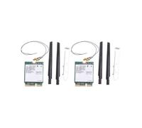 2X 9560NGW Kit de Escritorio Inalámbrico de Banda Dual de 2,4 G/5 Ghz 802.11AC M.2 CNVI Tarjeta Wifi Antena Conjunto Compatible con BT 5.0