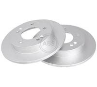 2x A.B.S. Coated Disco de freno Trasero para HYUNDAI ix20 (JC) 258mm 18047