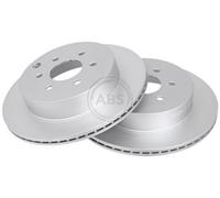 2x A.B.S. Coated Disco de freno Trasero para NISSAN NP300 Navara Pick-up (D23)