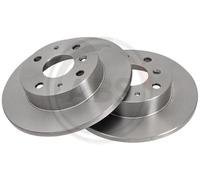 2x Disco de freno macizo 15943 A.B.S. para DAIHATSU CHARADE III CHARADE IV