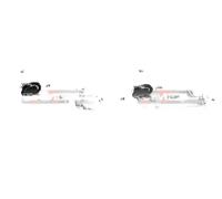 2x Abrazaderas de freno KAMOKA Parte trasera I+D para LEXUS, TOYOTA GX, GX I,