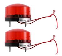 2X Ac 220V Lámpara LED de Advertencia de Accidente de Luz EstroboscóPica Flash Industrial Rojo Lte-5061 De