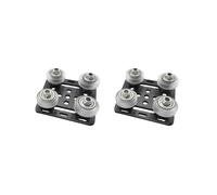 2X Accesorios para Impresoras 3D 2020 Kit de Placa de PóRtico de ConstruccióN con Polea de Perfil de Aluminio con Ranura en V