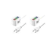 2X Adaptador de Cargador de Teléfono con Regleta USB, Enchufe Multipuerto, Cargador de Pared para , para , Divisor de Enchufes, Enchufe