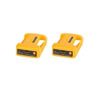 2X Adaptador de Cargador USB para Batería de Iones de Litio para 18V 20V con USB y Carga Rápida Tipo C DCB200 DCB205 (Sin Batería)